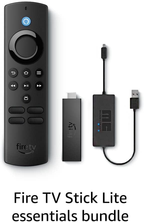 Amazon Fire TV Stick Lite Essentials Bundle with USB Power Cable