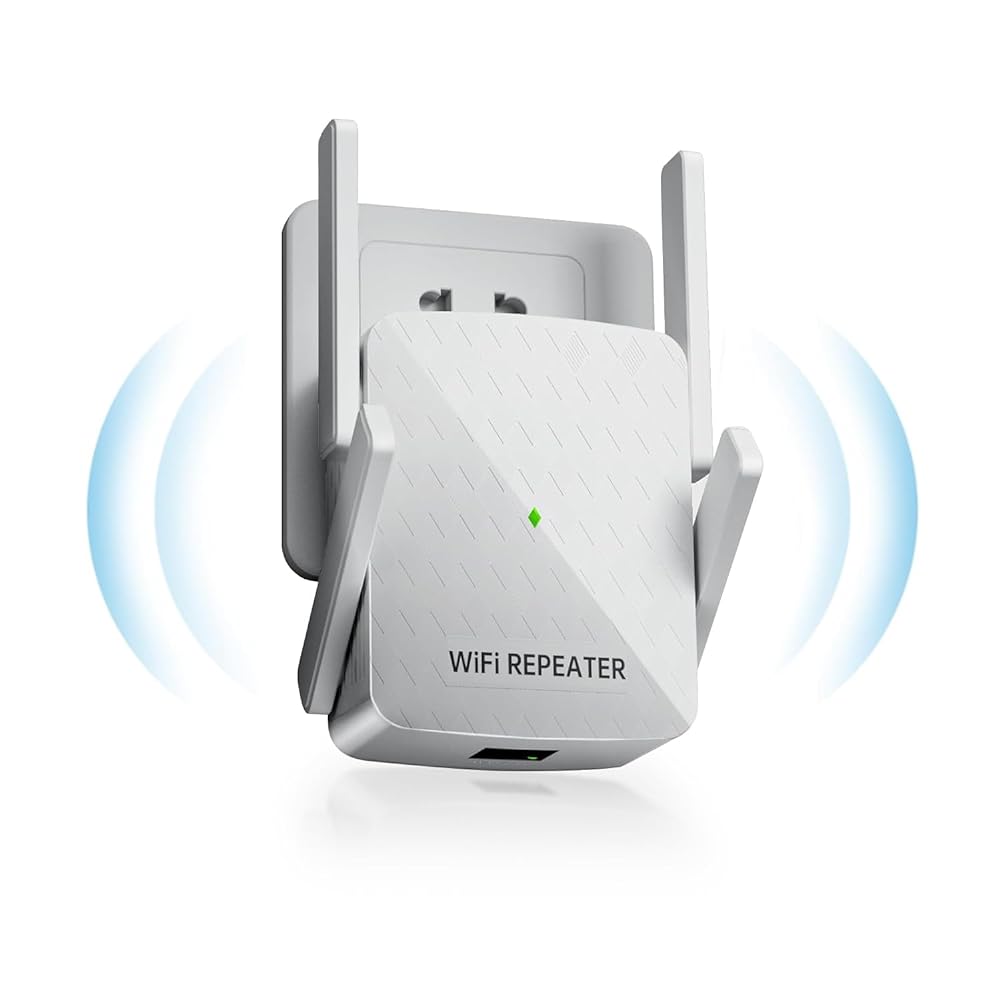 WiFi Extender Signal Booster, Internet Wireless Repeater for Home Coverage up to 10000sq.ft and 35 Devices, 1200Mbps WiFi Booster with Ethernet Port, Dual Band 2.4G/5G, 4 Antennas